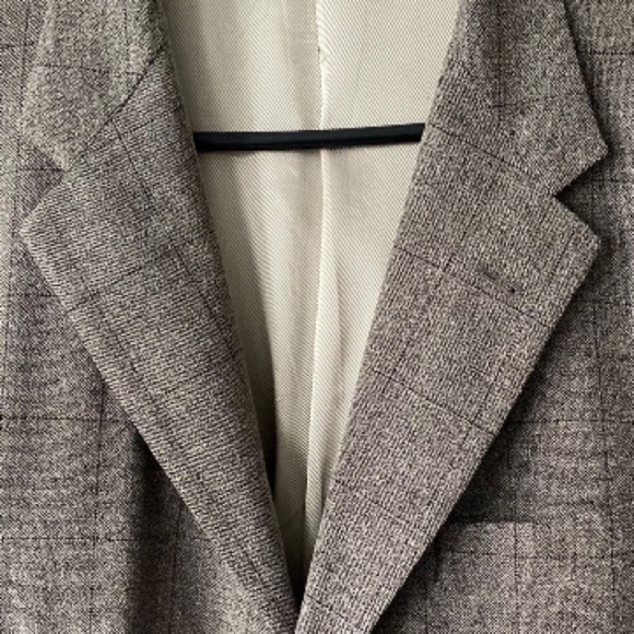 Mickey Spatz Gray Brown Prince of Wales Check Coat - Picture 8 of 11